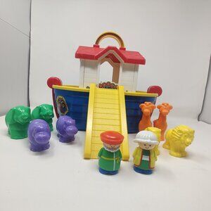 Noah's Ark Playset Chunky Figure Animals Boat Lot Vintage 1996 90s Toy Shelcore